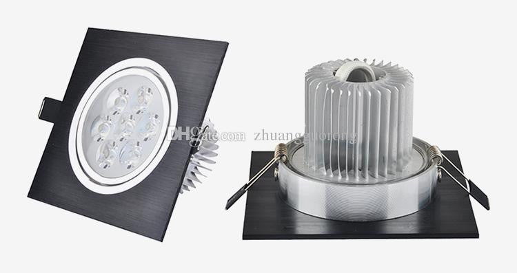 Bombillas Embedded Square LED Downlights Dimmable 110V 220V lamp 9W 15W 21W 27W 36W 3W High Power chip LED Ceiling Spot Light