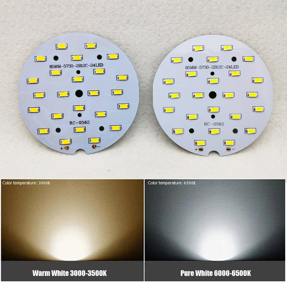 LED PCB 12W 18W 5/10Pcs LED Downlight Aluminum Plate Lighting Heatsink SMD5730 110lm/w Round Light Source For Panel Ceiling lamp