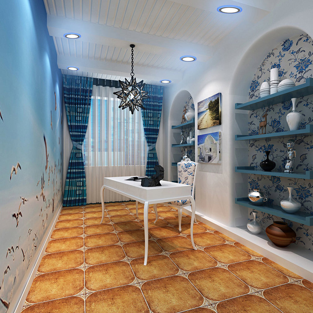 Ultra Slim 6W 9W 16W 24W Round Concealed Dual Color LED Panel Lamp Cool White + Blue/Red/Pink/Green Ceiling Lights Downlight