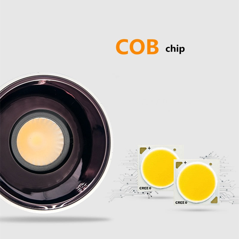 Dimmable LED Recessed Downlight 7W 12W 20W 24W Round COB Spot light AC85-265V Color 3000K 4000K 6000K For Indoor Ceiling Lamp