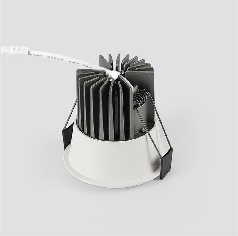 Super Bright Anti Glare Recessed Dimmable COB LED Downlights 7W 9W 12W LED Ceiling Spot Lights AC85~265V Background Lighting