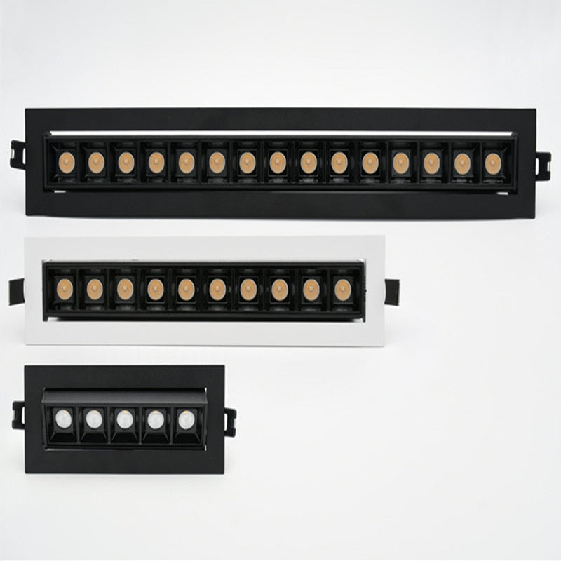 Adjust Recessed Strip Dimmable LED Ceiling Lights 10W 20W 30W COB LED Downlights Strip lamp Indoor Lighting