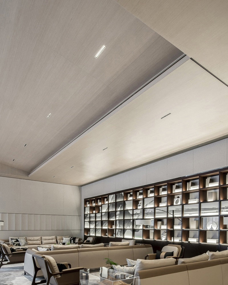 LED line Downlight Recessed Rectangle Grille Ceiling Lamp 4W 10W 20W 30W AC85~265V LED Spot Light For Home Shop Decor