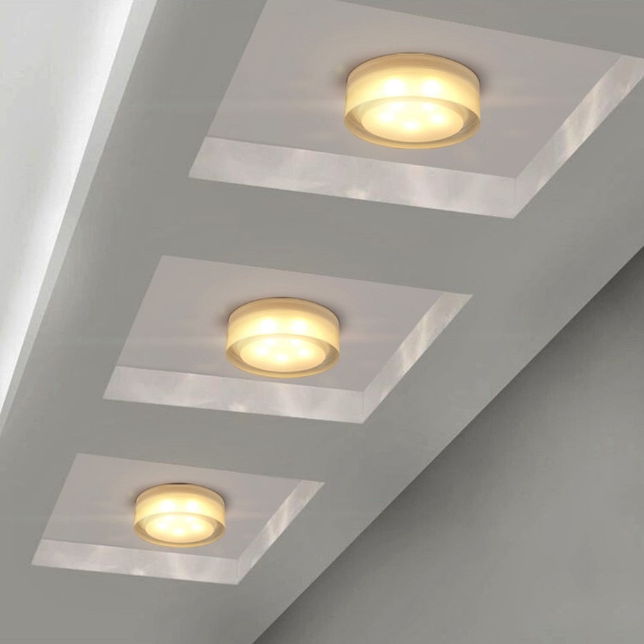 DVOLADOR Round 15W 10W 5W 1W LED Crystal Downlight LED Ceiling Spot Light Warm White/White LED Recessed Lamp for Home Decoration