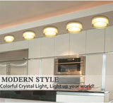 DVOLADOR Round 15W 10W 5W 1W LED Crystal Downlight LED Ceiling Spot Light Warm White/White LED Recessed Lamp for Home Decoration