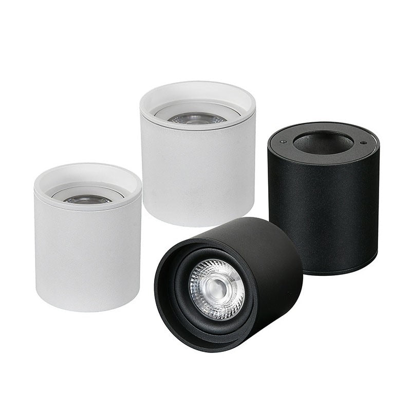 Dimmable Surface Mounted LED Downlights 7W 9W 12W 15W 18W 20W COB Ceiling Spot Lights AC85~265V Background Round Lamps Lndoor Lighting