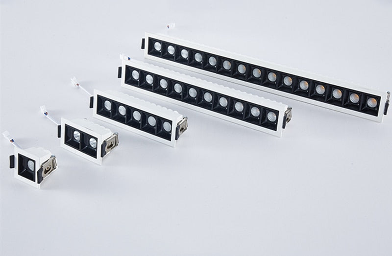 Dimmable LED Downlight Spot Light Indoor Recessed Lighting Linear bar Laser Blade Ceiling Line Lamp 2W/4W/6W/10W/20W/30W