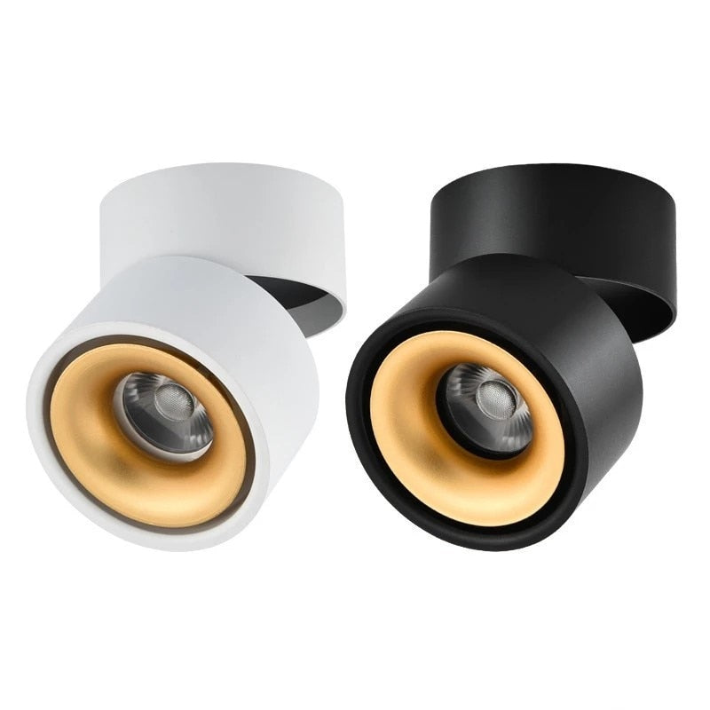 Dimmable led ceiling light 7W/10W/15W/18W LED surface mounted ceiling lamp ,Foldable and 360 degree rotatable led COB spot light