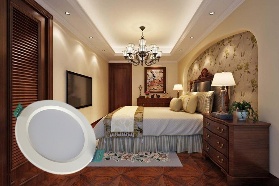 LED Downlight DC 12V 5W 9W 12W 15W 18W Led Recessed Grid Downlight Cold White 6500K Round LED Panel Light