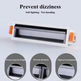 Recessed Square COB Dimmable LED Downlights 10W 20W 30W 40W LED Ceiling Spot Lights AC85V~265V LED Strip Lights Indoor Lighting