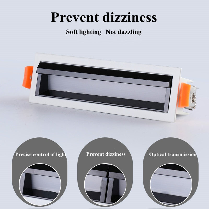 Recessed Square COB Dimmable LED Downlights 10W 20W 30W 40W LED Ceiling Spot Lights AC85V~265V LED Strip Lights Indoor Lighting