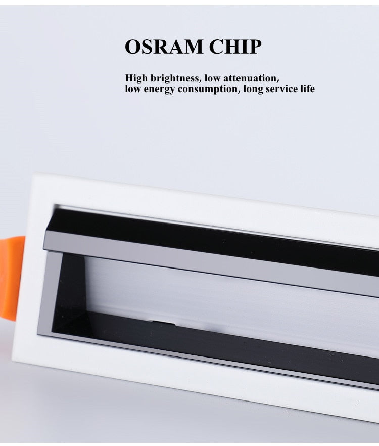 Recessed Square COB Dimmable LED Downlights 10W 20W 30W 40W LED Ceiling Spot Lights AC85V~265V LED Strip Lights Indoor Lighting