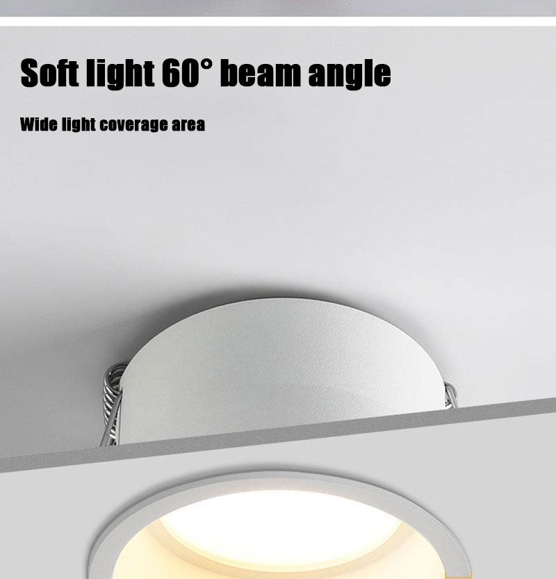 QIUBOSS Anti-glare LED Recessed Downlights 220V Dimmable Led Ceiling Light 7W 15W COB Lighting Lamp for Kitchen Bedroom Corridor