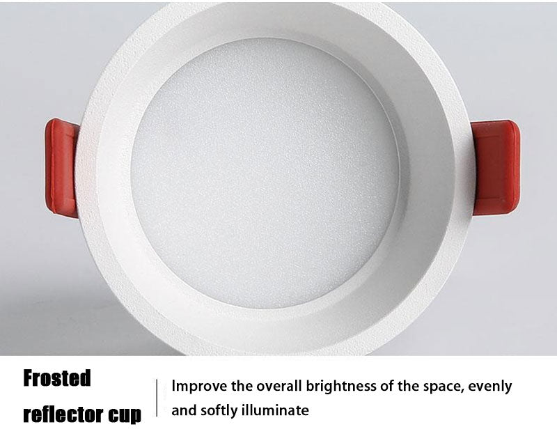 QIUBOSS Anti-glare LED Recessed Downlights 220V Dimmable Led Ceiling Light 7W 15W COB Lighting Lamp for Kitchen Bedroom Corridor