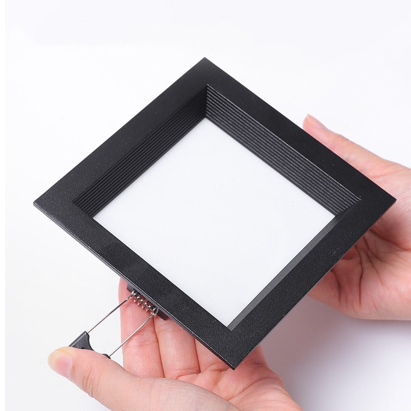 Square downlight embedded LED ultra-thin hole light ceiling grille bold lightAC85~265V  12W 18W 24W 30W