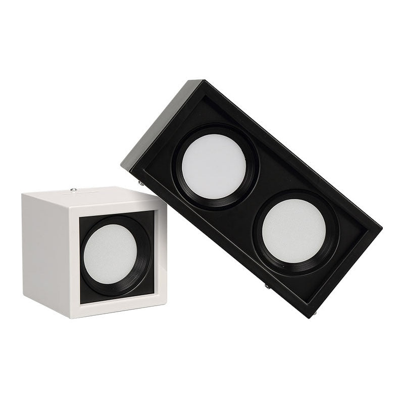 QIUBOSS Dimmable LED Surface Mounted Downlights 220V Led Ceiling Lights 10W 20W Spotlights COB Square Lighting Lamps for Bedroom