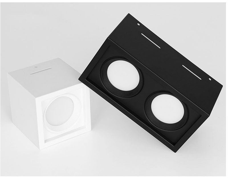 QIUBOSS Dimmable LED Surface Mounted Downlights 220V Led Ceiling Lights 10W 20W Spotlights COB Square Lighting Lamps for Bedroom