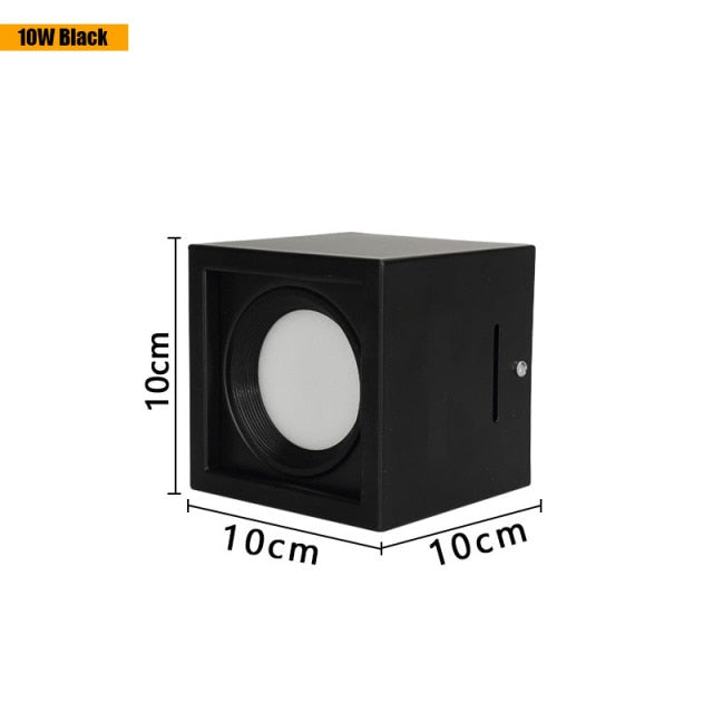 QIUBOSS Dimmable LED Surface Mounted Downlights 220V Led Ceiling Lights 10W 20W Spotlights COB Square Lighting Lamps for Bedroom