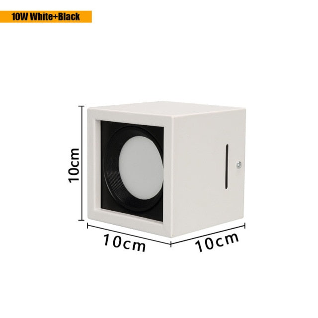 QIUBOSS Dimmable LED Surface Mounted Downlights 220V Led Ceiling Lights 10W 20W Spotlights COB Square Lighting Lamps for Bedroom