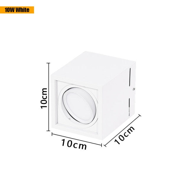 QIUBOSS Dimmable LED Surface Mounted Downlights 220V Led Ceiling Lights 10W 20W Spotlights COB Square Lighting Lamps for Bedroom