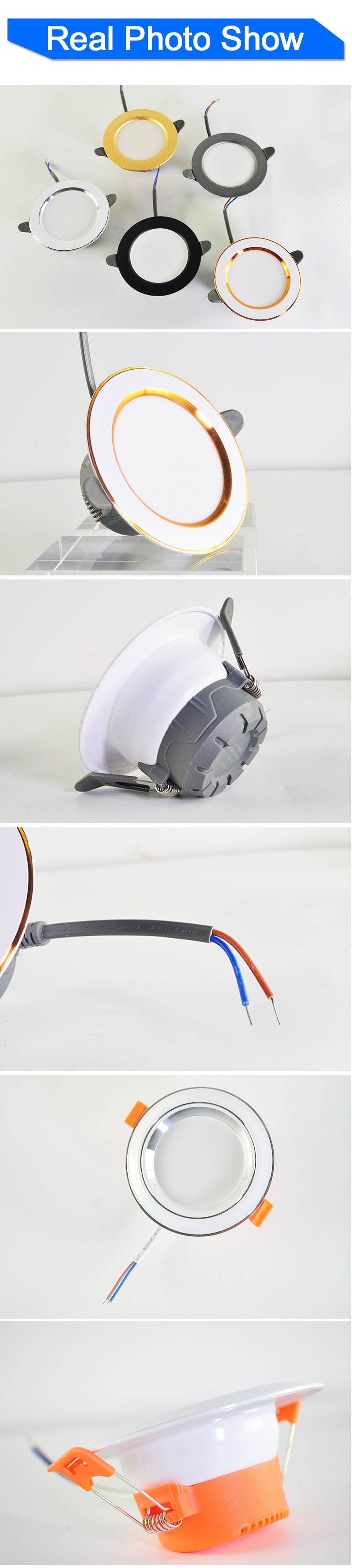 Downlight 3W 5W led Downlight 3000k 4500K 6000K AC220V-240V recessed led downlight Kitchen living room Indoor recessed downlight