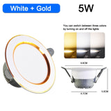 Downlight 3W 5W led Downlight 3000k 4500K 6000K AC220V-240V recessed led downlight Kitchen living room Indoor recessed downlight