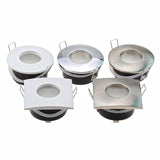 New Design IP65 Waterproof Recessed GU10/MR16 Led Spot Light Fixtures Downlight Frame Round Square GU10 Spotlight Bulb Housing