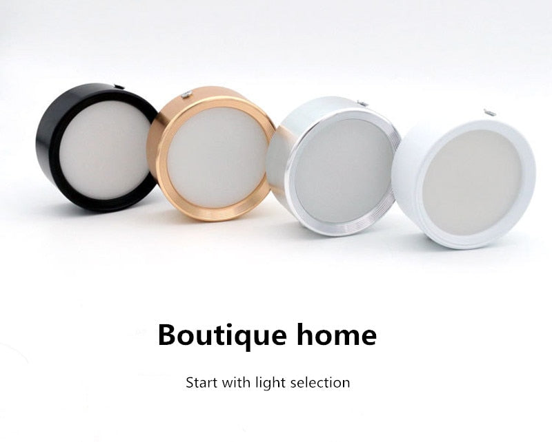 Round Led Panel Light Surface Mounted 5W 7W 9W 12W 18W Downlight ceiling down 220V lampada led lamp with LED Driver