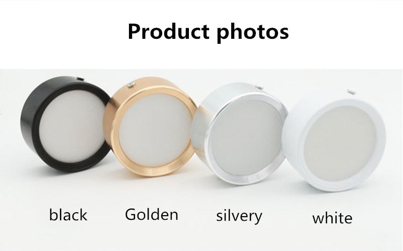 Round Led Panel Light Surface Mounted 5W 7W 9W 12W 18W Downlight ceiling down 220V lampada led lamp with LED Driver