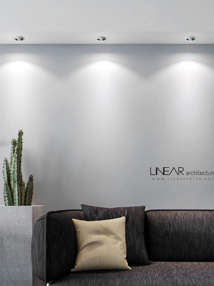 Rotatable Angle LED Recessed Downlight 5W 7W 9W 15W 85-265V LED Ceiling Spot Light 3000K/4000K/6000K Black/White Housing Light