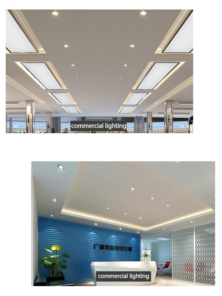 Rotatable Angle LED Recessed Downlight 5W 7W 9W 15W 85-265V LED Ceiling Spot Light 3000K/4000K/6000K Black/White Housing Light