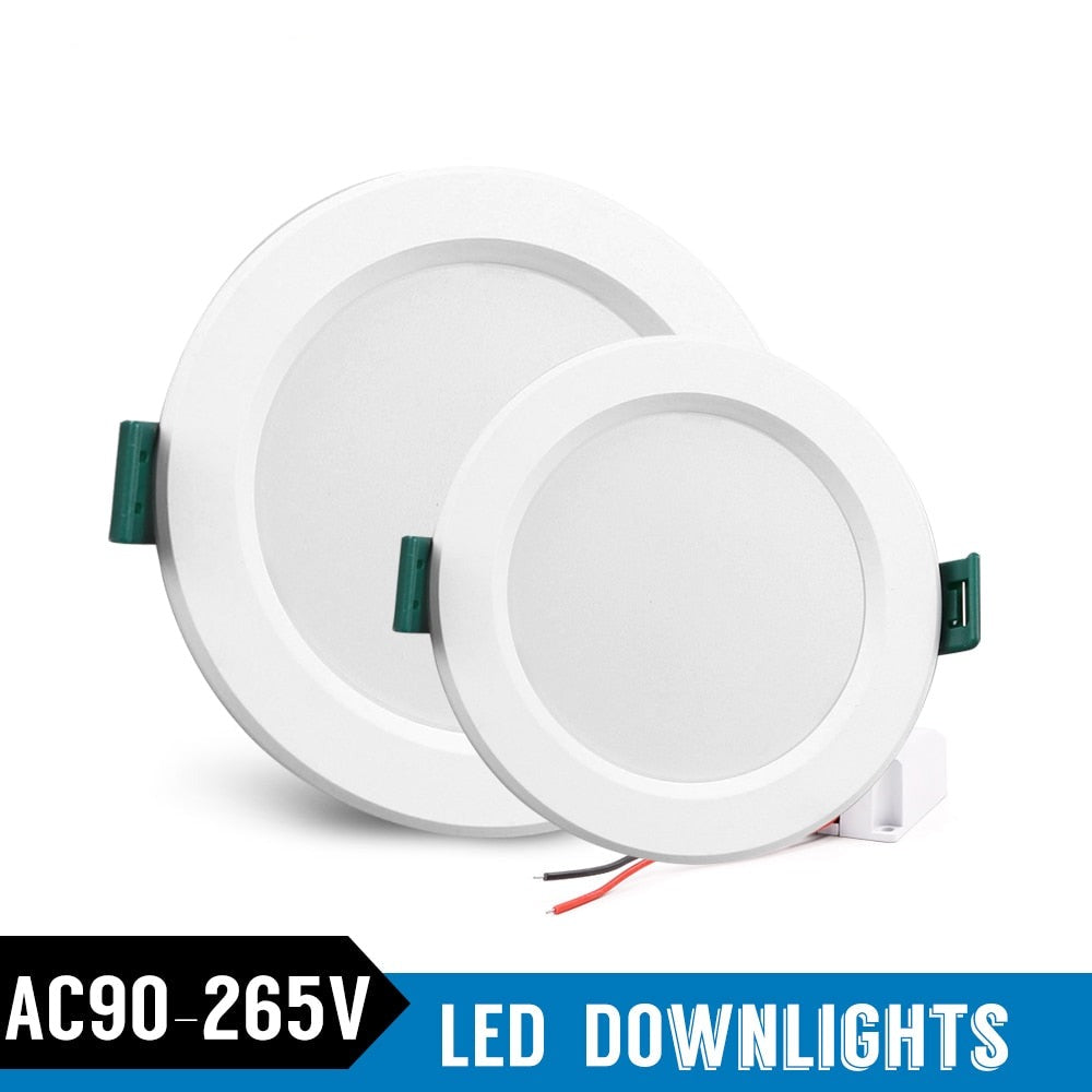 LED Downlight 5W 9W 15W 18W Round Recessed Lamp 110V 220V 230V 240V Led Light Ceiling Bedroom Kitchen Indoor LED Spot Lighting