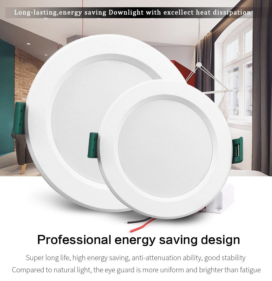 LED Downlight 5W 9W 15W 18W Round Recessed Lamp 110V 220V 230V 240V Led Light Ceiling Bedroom Kitchen Indoor LED Spot Lighting