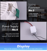 LED Downlight 5W 9W 15W 18W Round Recessed Lamp 110V 220V 230V 240V Led Light Ceiling Bedroom Kitchen Indoor LED Spot Lighting