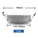 LED Downlight 5W 9W 15W 18W Round Recessed Lamp 110V 220V 230V 240V Led Light Ceiling Bedroom Kitchen Indoor LED Spot Lighting