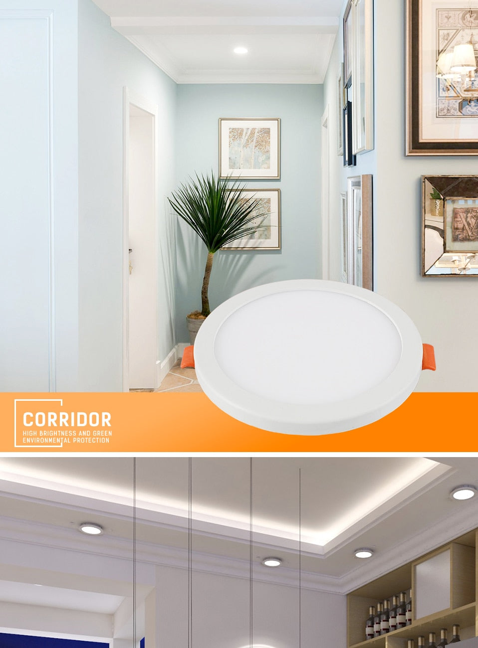 LED Panel Lights Ultra thin Recessed Downlight 6W 8W 15W 20W 220V Square Round Panel lamp Ceiling Lamp White/Warm white Patent