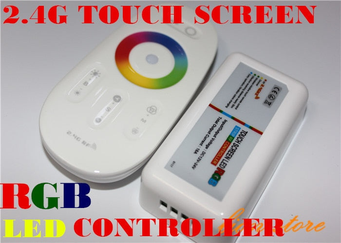 DC12-24A 18A RGB led controller 2.4G touch screen RF remote control for led strip/bulb/downlight,1set/lot for 5050 RGB STRIPS