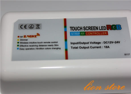 DC12-24A 18A RGB led controller 2.4G touch screen RF remote control for led strip/bulb/downlight,1set/lot for 5050 RGB STRIPS