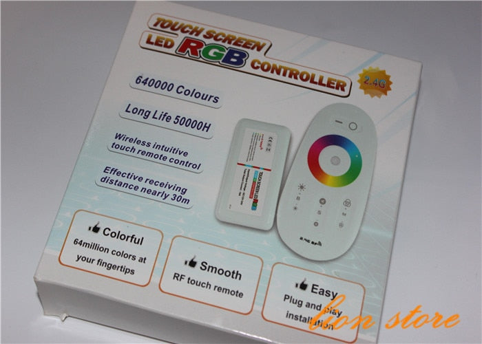 DC12-24A 18A RGB led controller 2.4G touch screen RF remote control for led strip/bulb/downlight,1set/lot for 5050 RGB STRIPS