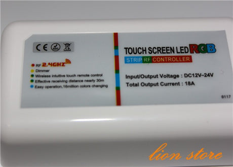 DC12-24A 18A RGB led controller 2.4G touch screen RF remote control for led strip/bulb/downlight,1set/lot for 5050 RGB STRIPS