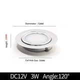 Spot Stainless steel IP65 waterproof Built-in LED ultra-thin embedded spotlight 110V-220V bathroom mirror front light downlight
