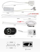 Spot Stainless steel IP65 waterproof Built-in LED ultra-thin embedded spotlight 110V-220V bathroom mirror front light downlight