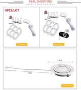 Spot Stainless steel IP65 waterproof Built-in LED ultra-thin embedded spotlight 110V-220V bathroom mirror front light downlight