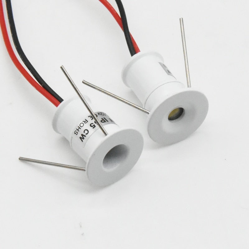 White Black 1W IP65 12V Mini LED Spotlight Stage Wedding Kitchen Cabinet Ceiling Spot Bulbs Light Stair Recessed Bulb Downlight