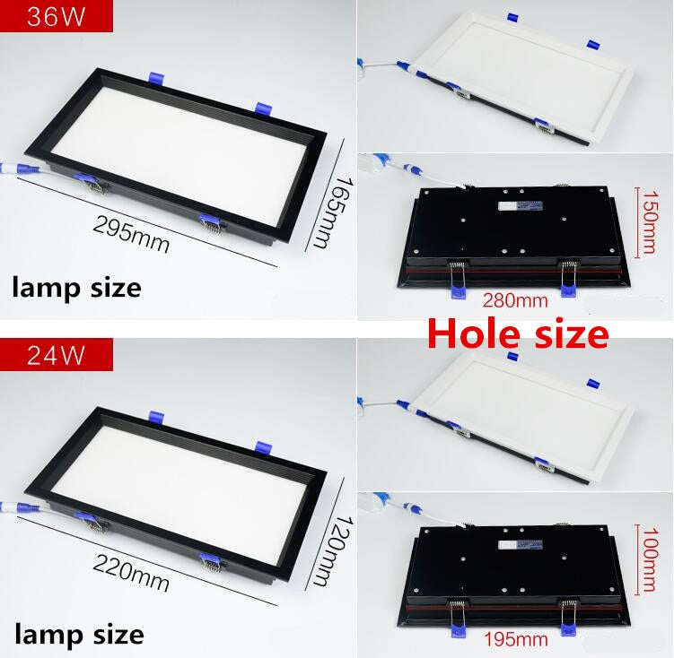 Led Panel no Dimmable Recessed led downlight  12W 18W 24w 32w Square  LED Spot light led ceiling lamp  AC110V 220V