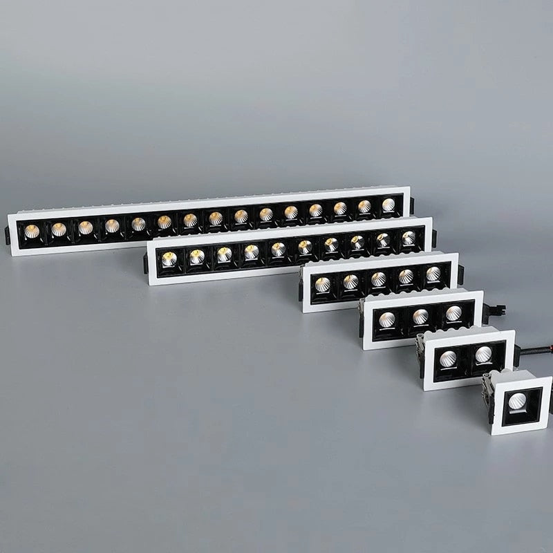 High Brightness Recessed Strip LED Ceiling Lights Dimmable COB LED Downlights AC85~265V LED Strip lamp Indoor Lighting