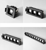 High Brightness Recessed Strip LED Ceiling Lights Dimmable COB LED Downlights AC85~265V LED Strip lamp Indoor Lighting