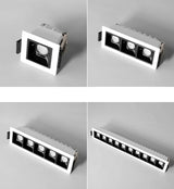 High Brightness Recessed Strip LED Ceiling Lights Dimmable COB LED Downlights AC85~265V LED Strip lamp Indoor Lighting