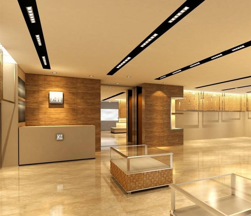 High Brightness Recessed Strip LED Ceiling Lights Dimmable COB LED Downlights AC85~265V LED Strip lamp Indoor Lighting