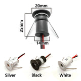 New 1W LED Recessed Cabinet Mini Spotlight Led Downlight Jewelry Cabinet Lamp DC12V LED Ceiling Star Light